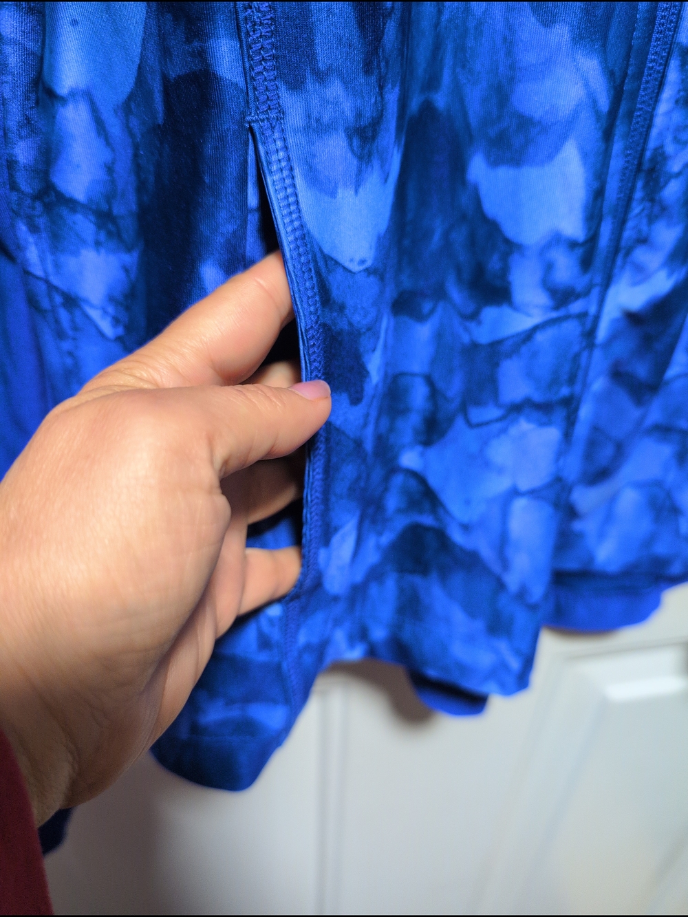 Mondetta Women's Royal Blue Patterned Zip-Up Utility Jacket - Picture 6 of 9